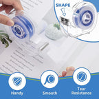 18 Pcs Transparent Tape with Dispenser, 0.7 x 1000 in Blue Core Clear Tape Rolls Bulk, Office Tape Refills for Desk, Craft, and Gift Wrapping