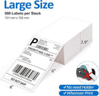 1000 Fanfold 4"x6" Direct Thermal Shipping Address Labels, (500 Labels/Stack) Paper Label for Direct Thermal Printer MUNBYN, JADENS, BEEPRT, ASprink, Nelko, Phomemo, for UPS USPS