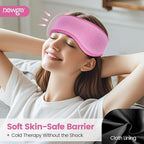 NEWGO Headache Ice Pack Head Wrap for Migraines, Cold Pack Head Ice Therapy Wrap for Headache Relief, Tension, Sinus Pain, Chemo, Head Injuries - Rosered