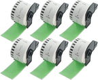 BETCKEY - Continuous Labels Replacement for Brother DK-2223 (1.9 in x 100 ft), Compatible with Brother QL Label Printers [6 Rolls/Continuous Labels, Green]