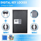 UMEKEN Key Box Wall Mount 150 Position Valet Digital Car Key Cabinet Lock Box with Code, Electronic Key Vehicle Holder Lockbox with Key Tags, Key Organizer Locker Box, Black