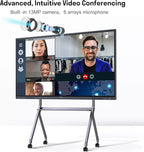 JAV Smart Board, 65'' 4K UHD Interactive Whiteboard, All in One Smartboard for Office, Digital Smart Whiteboard Built in Dual System and 13MP Camera for Classroom (Wall Mount Included)