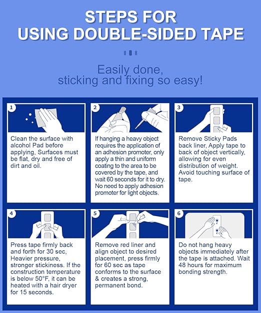 Double Sided Sticky Pads,Made of 3M VHB,Strong Adhesive Tape Squares Heavy Duty Waterproof Heat Resistant, Extreme Mounting Foam Tape,Car Home Outdoor Use, 24 Pcs 1.57x1.97 Inch