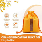 2X 1000 Gram Reachargeable Silica Gel Beads with 2 Cloth Bags, Indicating Moisture Absorber Desiccant Packs for Storage