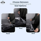 Poly Bags with Suffocation Warning - 24x28 Resealable - 100 Pack - Clear Poly Bags - Retail Supply Co