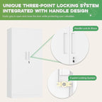 INTERGREAT Metal Storage Cabinet with Lock, 61" H Metal Cabinets Storage with 2 Doors and 4 Adjustable Shelves, Locking Garage Cabinet for Home Office, Kitchen, Bathroom (White)
