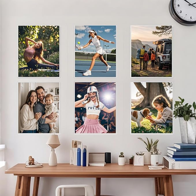 12PCS 8" x 10" Clear Rigid Card Sleeves – Waterproof Hard Plastic Protectors for Postcards, Prints, Photos, Trading & Sports Cards – Top Load Jumbo Sheet Holders