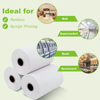 MFLABEL 2-1/4" x 50' Thermal Paper Rolls - 100 Rolls Bulk POS Receipt Papers for Clover, First Data Terminals | Credit Card Paper with HD Printing, Fade-Proof & Jam-Free Guarantee