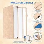 6 Sides Whiteboard Notebook Portable Whiteboard Dry Erase Notebook Portable Dry Erase Board Double Sided Folding Whiteboards White Board for Office Study Meeting(Khaki,A4: 9"×12”)
