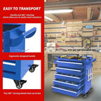 5-Drawer Tool Chest with Wheels & Drawers, Toolbox Organizer Storage for Garage, Suitable for Moving/Gift/Daily Use(Blue)
