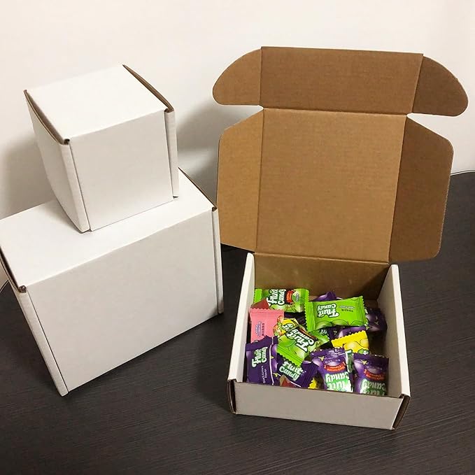 5x5x2 inch Shipping Boxes, White Corrugated Cardboard Box Literature Mailing Shipping Packaging Recyclable Storage Boxes and Craft Gifts Giving Products Business White Box Set of 25 (5''x5''x2'')