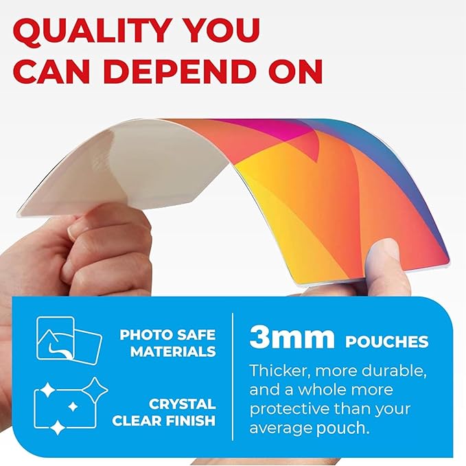 3MIL Thermal Laminating Sheets (200 Count) 9x11.5 inch, Letter Size, Dry-Erase Friendly Laminate Pouches, Compatible with Laminator Machine, Crystal Clear Laminated Finish
