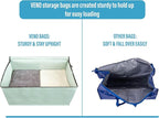 VENO 10 Pack Moving Bags and Large Christmas Decoration Storage Bins with lids. Alternative to Moving Boxes, Packing Supplies for College. Heavy Duty Totes (Shiny Light Green, 10 Pack)