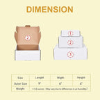 9x6x4 Inches Shipping Boxes Set of 15,White Corrugated Cardboard Box Literature Mailer for Small Business, Literature Mailer Box Packaging Supplies