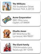 Personalized Return Address Labels (Upload Your Photo) - Custom Image Address Stickers on Sheets (50-1000 Labels)
