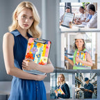 Clipboard with Storage Box & Pen Holder,Heavy Duty Clip Boards 8.5x11 for Nursing,High Capacity,School & Office Supplies,Floral Stripes
