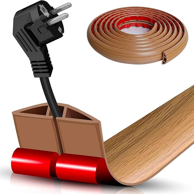 Floor Cable Cover Strips SelfAdhesive Cord Organizers for Wall Durability Wear Resistant for Wall Protections