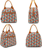 FlowFly Insulated Lunch Cooler Bag - Tote Bag Organizer for Women/Men, Red#3D