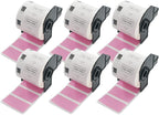BETCKEY - Small Address/Barcode Labels Replacement for Brother DK-1209 (2.4 in x 1.1 in), Compatible with Brother QL Label Printers [6 Rolls/4800 Labels, Pink]