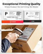 MUNBYN Thermal Direct Shipping Labels, 4x6 Labels for Thermal Printer, 500 Sheets/1 Rolls, Commercial Grade