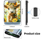 Clipboard with Storage Box & Pen Holder,Heavy Duty Clip Boards 8.5x11 for Nursing,High Capacity,School & Office Supplies,Sunflower Calf