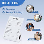 3 1/8 X 230 Thermal Receipt Paper Rolls- Fits All Pos Cash Registers, For Clover POS Cash Register Printers-Premium Quality German Paper- 50 Rolls