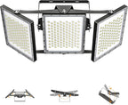 SOLLA 2025 Elite New Upgraded LED Flood Light Outdoor 600W 90000lm Stadium Flood Lights, 5000K IP66 Waterproof Adjustable Floodlight for Street, Parking Lot