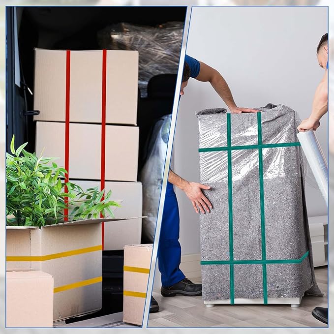 24 Pcs Extra Large 42" 36" 30" 25" Moving Rubber Bands for Furniture Elastic Variety Heavy Duty Moving Bands for Mover Pallets Blankets Boxes Packing Supplies, 4 Assorted Colors