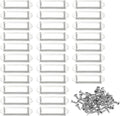 PATIKIL 60x17mm Metal Label Holders, 30 PCS Label Name Card Tag Frames with Screws for Office Library File Cabinets Shelves Wood Drawers Fabric Bins, White Nickel