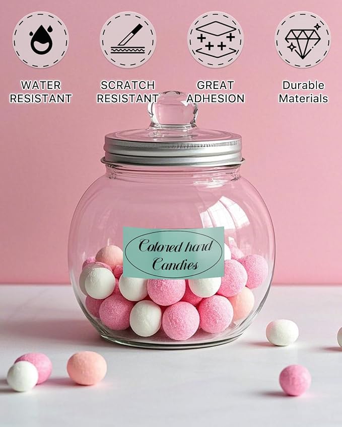 iEager 2x1 Inch Thermal Labels, Green Rectangle Thermal Printer Stickers, Durable Shipping Label Printer Sticker for Barcode, Name, Address, 1000 Labels/Roll