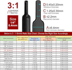 Chanzon 3:1 Ratio - 80ft Roll - Heat Shrink Tubing 1/4" (6.4mm) - Marine Grade Waterproof Adhesive Lined - (25M Total Length) Black Polyolefin Sleeving Wrap Shrinking 3 to 1 Ratio 1pcs