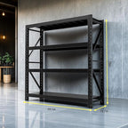 torage Shelves,Garage Shelving Heavy Duty Metal Adjustable Garage Shelves, Shelving Units Industrial Shelving for Warehouse(Black, W59.1*D23.6*H79)