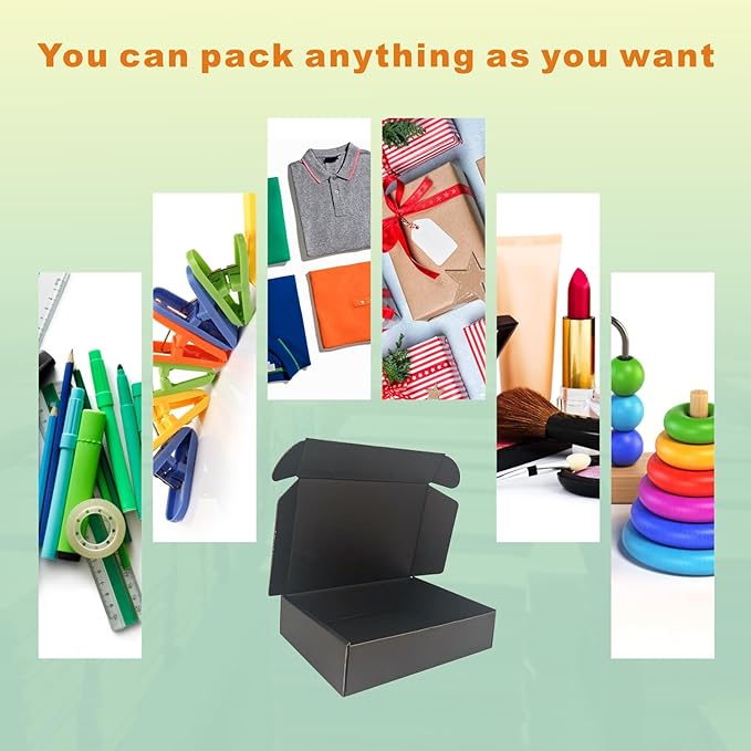 9x6x2'' Small Shipping Boxes 25 Pack, Corrugated Cardboard Mailers for Small Business (CM962B25)