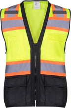 ProtectX 6 Pockets High Visibility Safety Vest for Men Women Class 2 Reflective Hi Vis Work Construction Vest