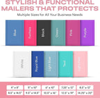 Light Pink Large Poly Bubble Mailers 9.5x14.5 inch #4 | Self Seal Padded Envelopes Cushioned Bubble Mailer | Usable Size 9.5x13.5 | WaterProof | Lightweight mailing Shipping Bags | 200 Pack Bulk