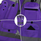 TCCFCCT High Visibility Vest 9 Pockets Hi Vis Reflective Safety Vest for Men Women, Construction Vest with Reinforced Sewing, Durable to Use, Meets ANSI/ISEA Standards, (Purple, Medium)