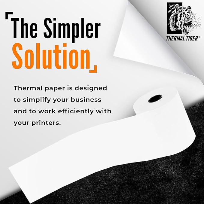 3 1/8 X 230 Thermal Paper Rolls (30 Rolls/Box) – BPA-Free Rolls for POS Systems, Cash Registers & Credit Card Machines