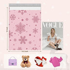 Metronic Christmas Poly Mailers 14.5x19" 50pcs Shipping Bags for Clothes,Self Adhesive Shipping Envelopes for Small Business,Waterproof Mailers Poly Bags for Shipping,Packaging Mailing Bags Snowflake