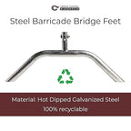 Trafford Industrial Angry Bull Barricades Metal Interlocking Steel Barricade (6.5 Ft. Economy, Light Weight & Pre-Galvanized, Bridge Feet, Zinc Coated Steel, Set of 20)