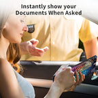 Car Registration and Insurance Holder, Leather Car Glove Box Organizer, Cool Car Accessories for ID, Driver's License Cards & Essential Document,business cards,Men&Womentree with a moon