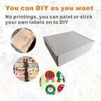 7x6x2'' Small Shipping Boxes 25 Pack, Corrugated Cardboard Mailers for Small Business, White (CM762-25)