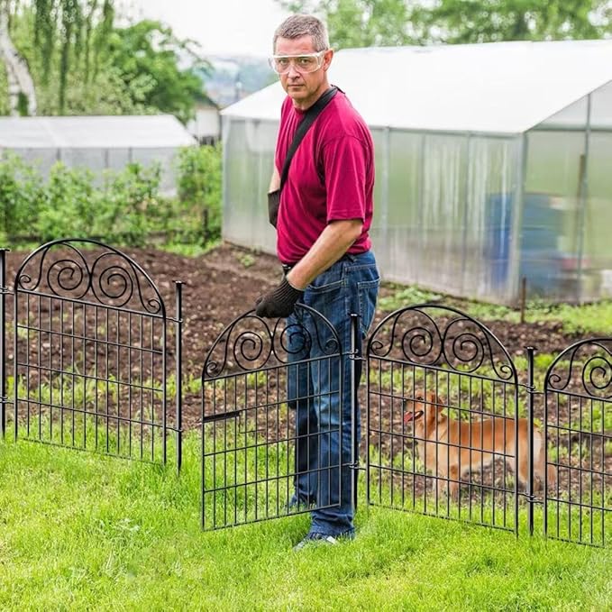Tall Garden Fencing 36 Inch High, 22 Panels Total Length 48Ft Dog Fence Outdoor for Yard, Pet Fence Outdoor, Decorative Fences for Yard│Patented