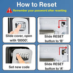 RUDY RUN Key Lock Box for Outside - Realtor Lockbox for House Keys Outdoor - Combination Key Hiders to Hide a Key Safe Storage