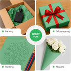 Christmas Green Kraft Paper Roll 36" x 1200" (100 ft) with Cutter - USA-Made Wrapping Paper for Packing, Moving, Shipping & Crafts/Arts - 100% Recyclable Natural Craft Material by IDL Packaging