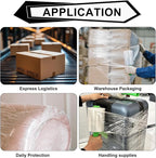ROSEUP Clear Stretch Wrap Film 5" x 1000ft Roll, 80 Gauge Thick Cling Plastic Wrap for Moving, Pallet Wrap, Self Adhering Packaging Heavy Duty Shrink Film, 10 Pack
