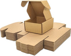 Small Brown Shipping Boxes for Small Business Pack of 25-4x4x2 inches Cardboard Corrugated Mailer Boxes for Shipping Packaging Craft Gifts Giving Products