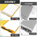 Plastic Clipboard with Storage, 8.5 x 11 Storage Organization Box Side-Opening, Heavy Duty Clip Board with Pen Holder and Paper Folder for Nurses, Teachers, Office & School Supply, Yellow