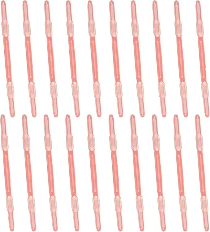 PATIKIL 20 Pcs Loose-Leaf Paper Binding Clamps, Red Plastic Paper Organizers Notebook Fasteners Reusable Prong Binder Clip for Home Office File Report Chart Documents