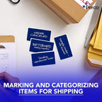 Perco Dark Blue 3x5 Inch Perforated Sticker Labels — 150 Stickers/Roll — with Permanent Adhesive for Inventory Management, Color Coding, Moving Boxes, Retail, Organizing, Crafting & More — Made in USA