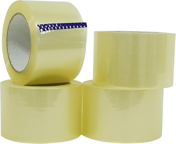 WOD CST16RA Clear Packing Tape - 3 inch x 110 Yards Per Roll (6-Rolls) - Your Thin Aggressive Adhesive Shipping Box Packaging Tape for Moving, Office, Carton Sealing & Storage